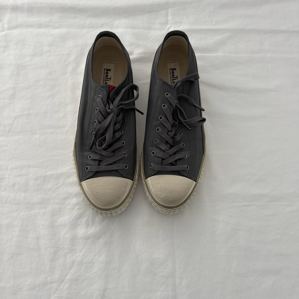 John Varvatos Charcoal and Cream Sneakers - Picture 2 of 7
